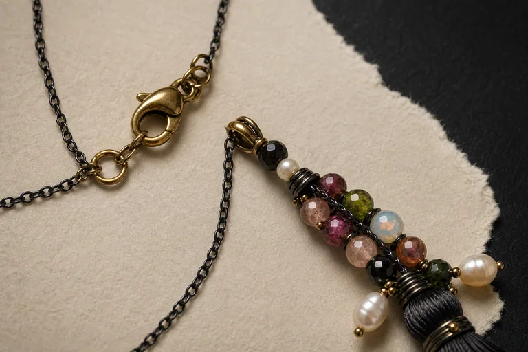 The Fever Tassel Closure and back detail