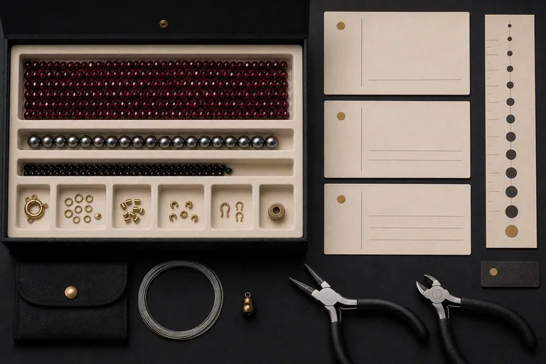 Garnet After Midnight Full component flat lay