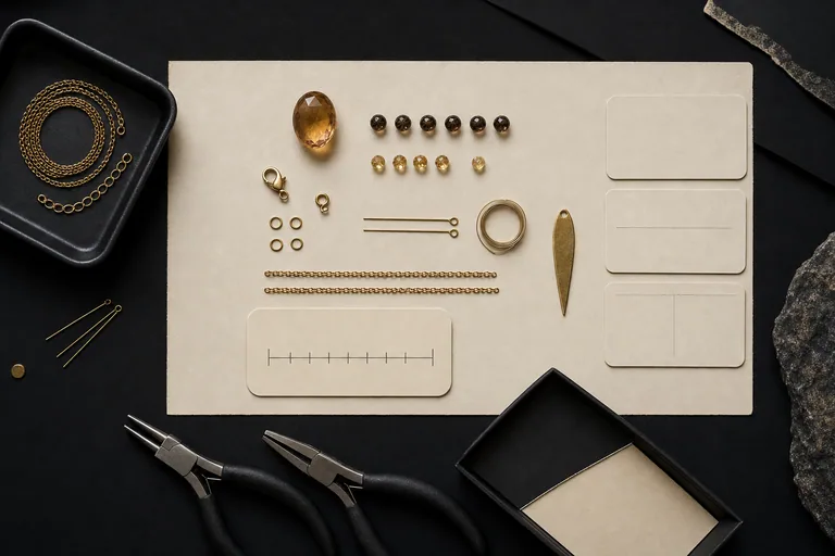 The Honey Knife Lariat Full component flat lay