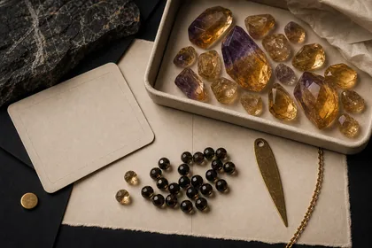 The Honey Knife Lariat material-origin image with Bolivian ametrine context