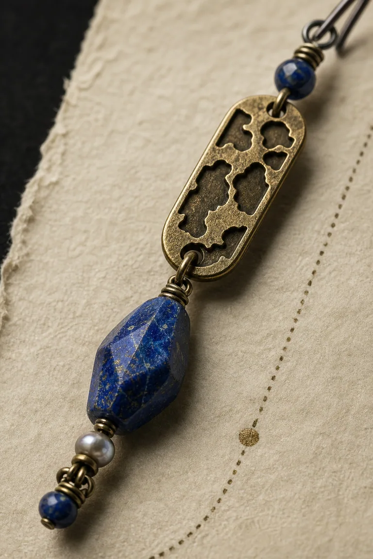 The Ink Atlas Earrings Material close-up