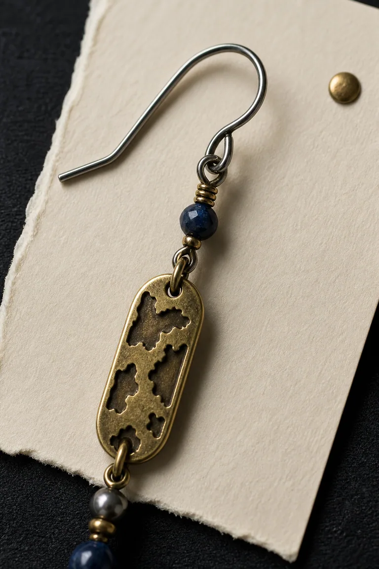 The Ink Atlas Earrings Closure and back detail