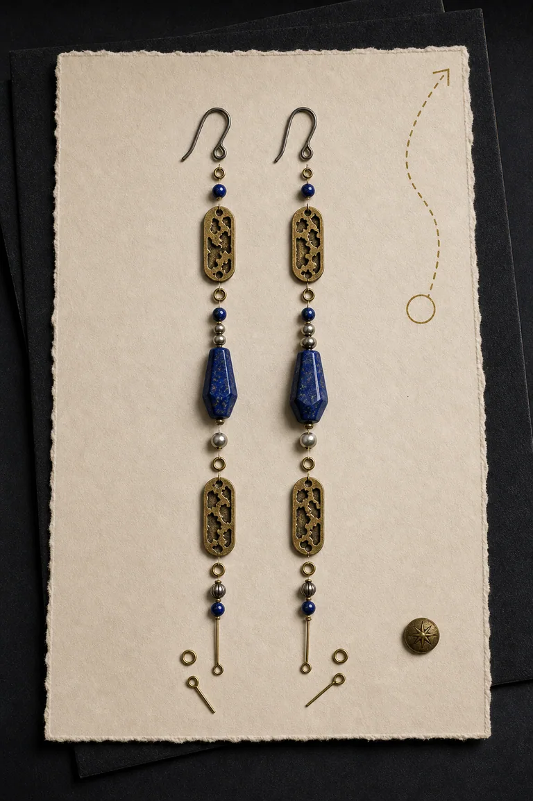 The Ink Atlas Earrings design story layout