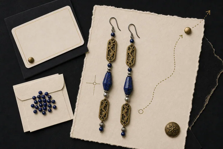 The Ink Atlas Earrings Origin map