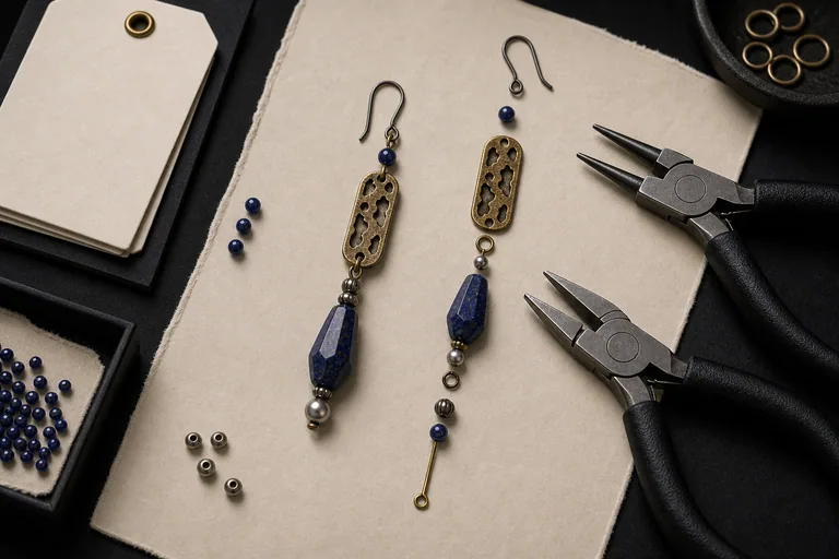 The Ink Atlas Earrings Mid-build progress