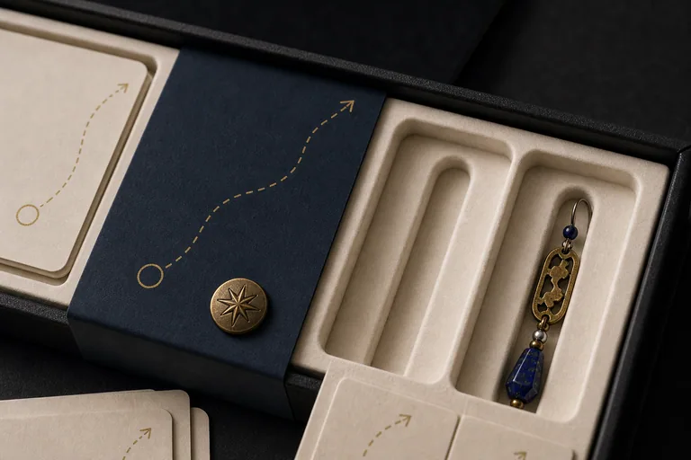 The Ink Atlas Earrings Package detail